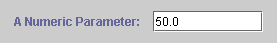 Numeric parameter user interface component