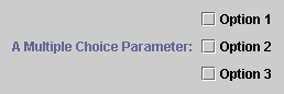Multiple-choice parameter user interface component
