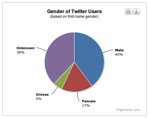 The gender pie chart